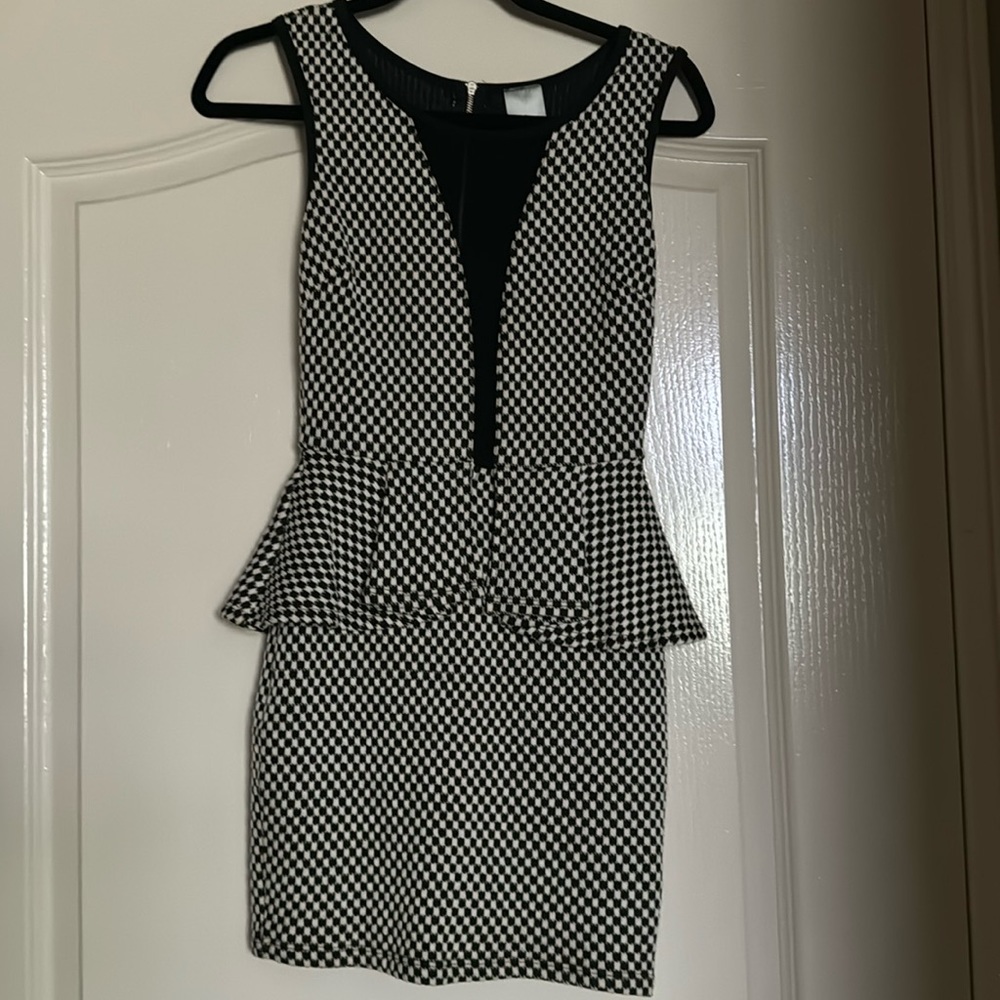 Sexy Peplum Dress with mesh detail